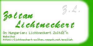 zoltan lichtneckert business card